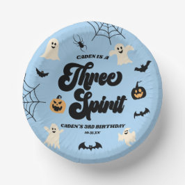 Drie Spirit Blue Halloween 3e verjaardagsfeest Papieren Kommen