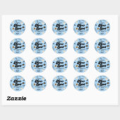 Drie Spirit Blue Halloween 3e verjaardagsfeest Ronde Sticker (Vel)