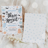 Drie Spirit Cute Halloween Ghost 3rd Birthday Inv Kaart