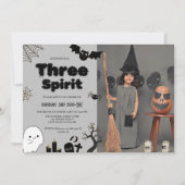 Drie Spirit Halloween 3e verjaardagsfeestje Kaart (Voorkant)