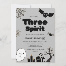 Drie Spirit Halloween 3e verjaardagsfeestje Kaart