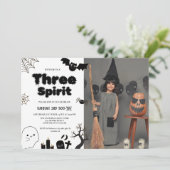 Drie Spirit Halloween 3e verjaardagsfeestje Kaart (Staand voorkant)