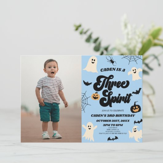 Drie Spirit Halloween Afbeelding 3e verjaardagsfee Kaart (Staand voorkant)
