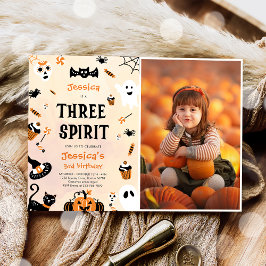 Drie Spirit Halloween Schattigee Ghost Verjaardags Kaart