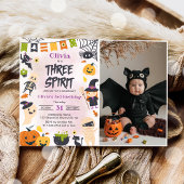 Drie Spirit Halloween Schattigee Ghost Verjaardags Kaart