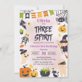 Drie Spirit Halloween Schattigee Ghost Verjaardags Kaart (Voorkant)