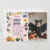 Drie Spirit Halloween Schattigee Ghost Verjaardags Kaart (Voorkant)