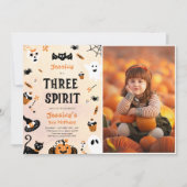 Drie Spirit Halloween Schattigee Ghost Verjaardags Kaart (Voorkant)