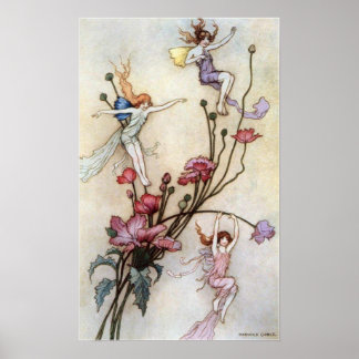 Drie spirits gevuld met Joy door Warwick Goble Poster