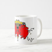 Drie spoken blazen (rood) koffiemok (Voorkant rechts)