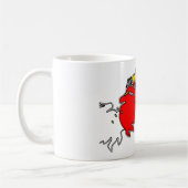 Drie spoken blazen (rood) koffiemok (Links)