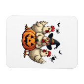 Drie Spooky Halloween Chickens Boer Herfst Witch Magneet (Horizontaal)