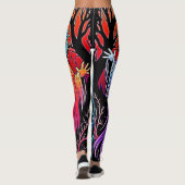 Drie Spooky Halloween Ghosts Design Leggings (Achterkant)