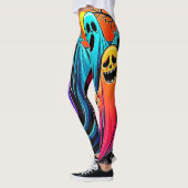 Drie Spooky Halloween Ghosts Design Leggings (Links)
