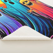 Drie Spooky Halloween Ghosts Design Sherpa Deken (3/4)