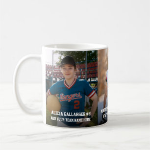 Drie sportfoto's Gepersonaliseerde fotomagneet Koffiemok