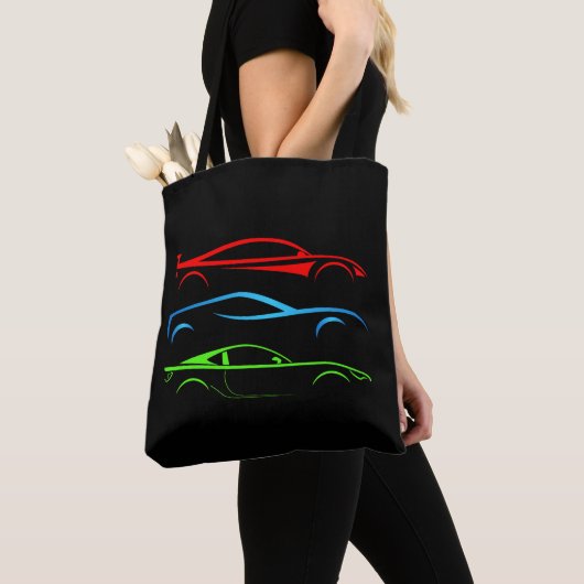 Drie sportwagens tote bag (Dichtbij)