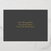 Drie springende herten grijs blauw folie feestdagenkaart (Achterkant)