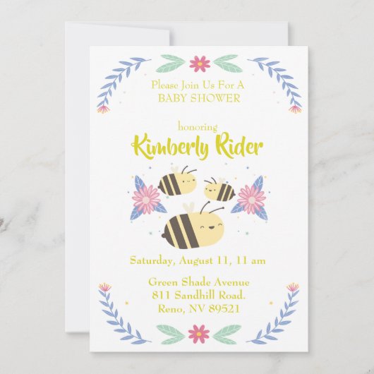 Drie staafbijen  kaart (Voorkant)