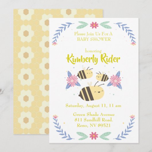 Drie staafbijen  kaart (Voorkant / Achterkant)