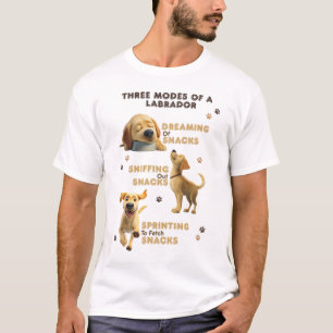 Drie standen van een Labrador grappige hond T-shirt