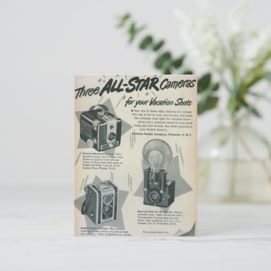 Drie Star-camera's Briefkaart (Staand voorkant)