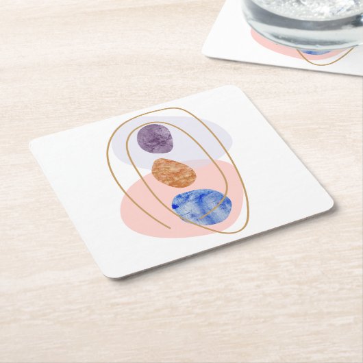 Drie Stenen Kartonnen Onderzetters (Schuin)