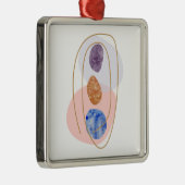 Drie Stenen Metalen Ornament (Rechts)