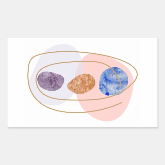 Drie Stenen Rechthoekige Sticker (Voorkant)
