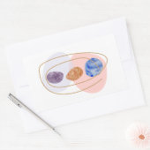 Drie Stenen Rechthoekige Sticker (Envelop)