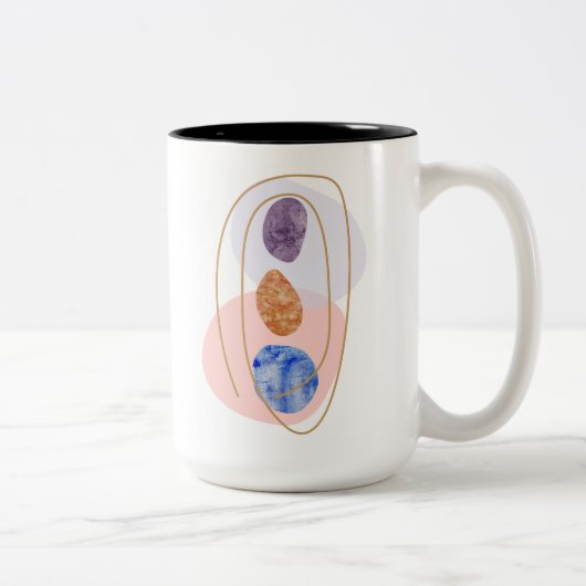 Drie Stenen Tweekleurige Koffiemok (Rechts)