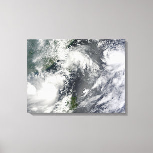 Drie sterke stormen canvas afdruk
