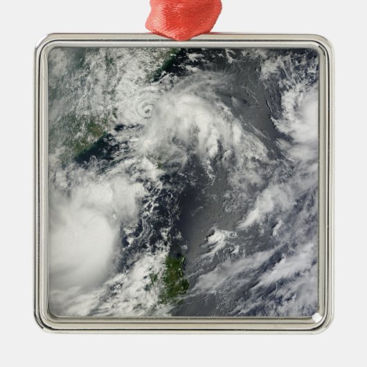 Drie sterke stormen metalen ornament (Voorkant)