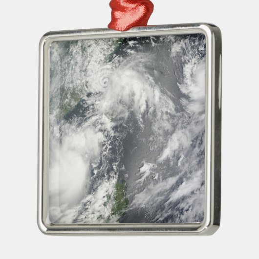 Drie sterke stormen metalen ornament (Links)