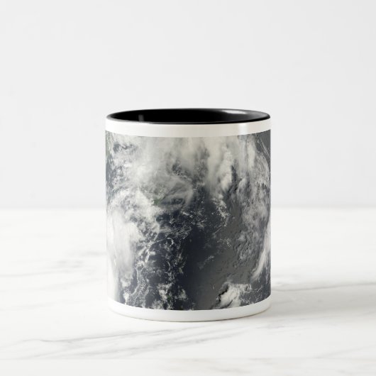 Drie sterke stormen tweekleurige koffiemok (Center)