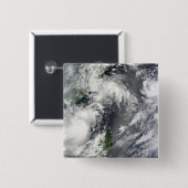 Drie sterke stormen vierkante button 5,1 cm (Voorkant /achterkant)