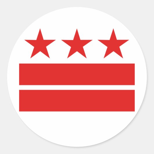 Drie sterren 2 sterren ronde sticker (Voorkant)