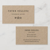 Drie sterren: kraft visitekaartje (Voorkant / Achterkant)