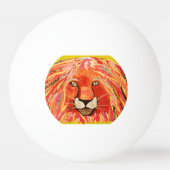 Drie sterren pingpongbal met oude leeuw (Achterkant)