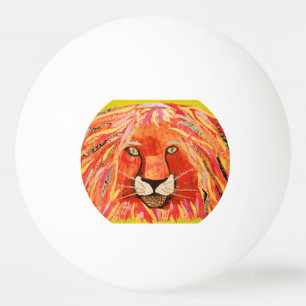 Drie sterren pingpongbal met oude leeuw