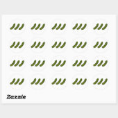Drie Stickers met een groene Dill Pickle (Vel)