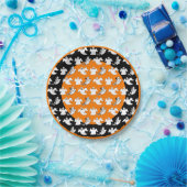 Drie stijlen die geesten op halloween kleuren vlie papieren bordje (Feest)