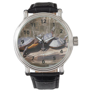 Drie stijlen op een loghorloge horloge