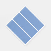 Drie stijlvolle, lichte cornflower Blue Wide Strip Servet (Hoek)