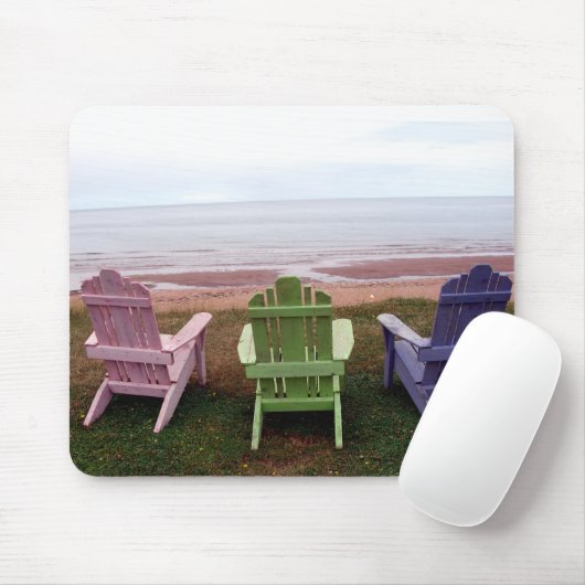 Drie stoelen mousepad muismat (Met muis)