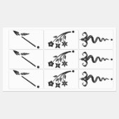 Drie straaletiketten labels (Vel)