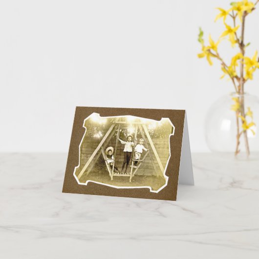 Drie stralen op de Zwingende  Notecard Kaart (Gele Bloem)