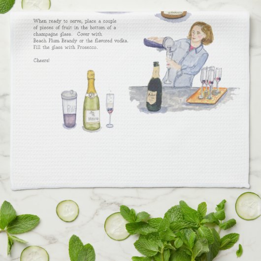 drie strips cocktailbar handdoeken (Gevouwen)