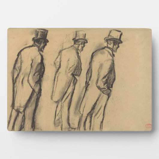 Drie studies naar Ludovic Halevy Standing Fotoplaat (voorkant)