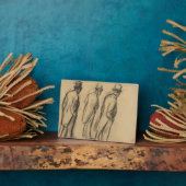 Drie studies naar Ludovic Halevy Standing Fotoplaat (Zijkant)